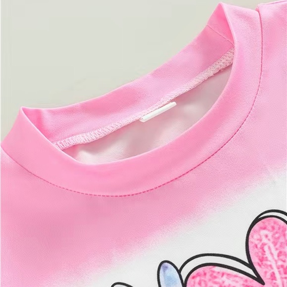 Peace, Love  & Mermaids , T-Shirt & Flared Pant Set for Summertime - Picture 3 of 6